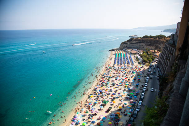 istock Tropea, public beach in Tropea from the top, overlooking the beach 1176789740