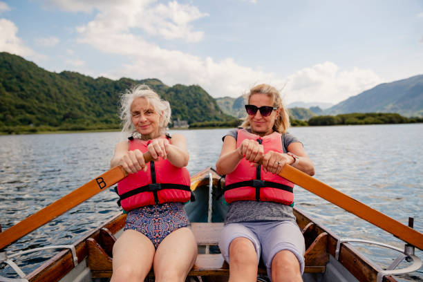 istock Mature ladies in Rowing Boat 1176790272