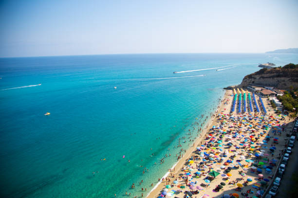 istock Tropea, public beach in Tropea from the top, overlooking the beach 1176790323