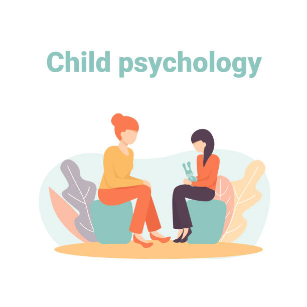 ilustraciones, imágenes clip art, dibujos animados e iconos de stock de psicología infantil - natty