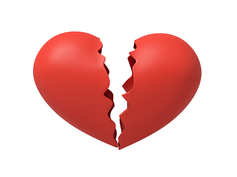 3d Rendering Of Red Broken Heart Isolated On White Background Stock Photo - Download Image Now - iStock 3d Rendering Of Red Broken Heart Isolated On White Background Stock Photo - Download Image Now - iStock
