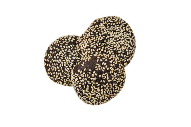 istock Chocolate cookies isolated on white background. 1176795634