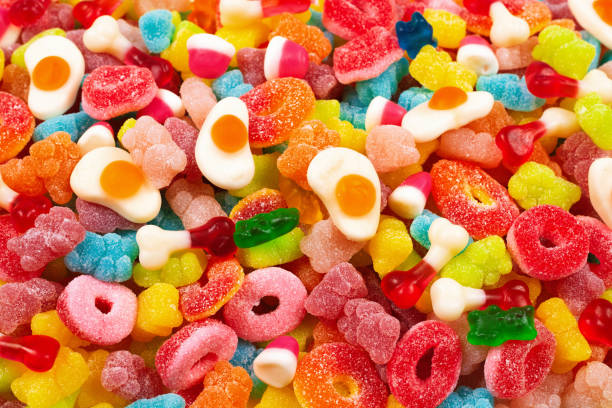 istock Assorted gummy candies. Top view. Jelly  sweets. 1176795755