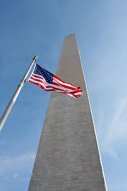 istock Washington Monument and American Flag 117679611