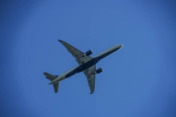istock Blue sky and the plane of the image 1176797331