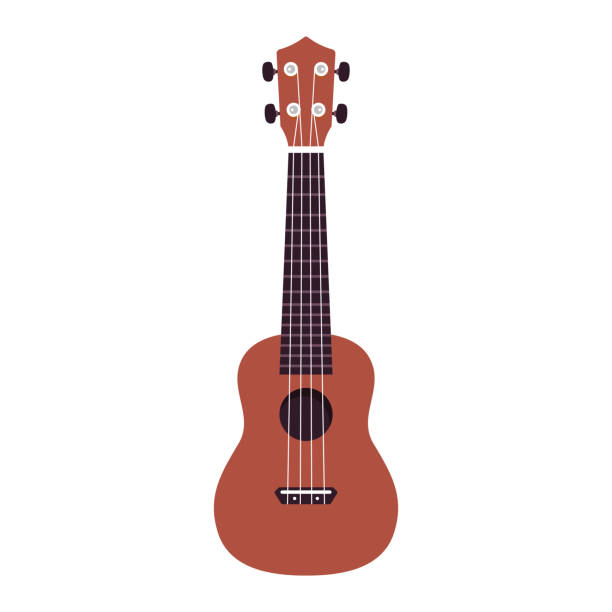 illustrations, cliparts, dessins animés et icônes de ukulélé. petite guitare hawaïenne. icône d'isolement. vecteur - ukelele