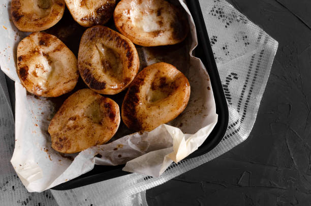 istock Caramelized Pears - Poached pears with spices in syrup 1176798738