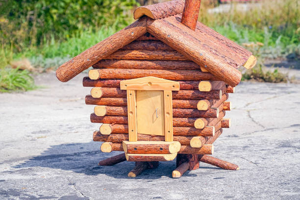 istock Model fabulous hut on chicken legs 1176799619