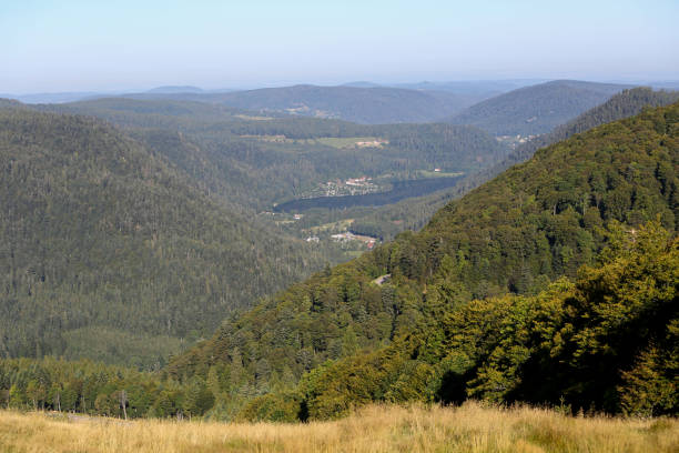 in France the city of Gerardmer Vosges with a beautiful lake