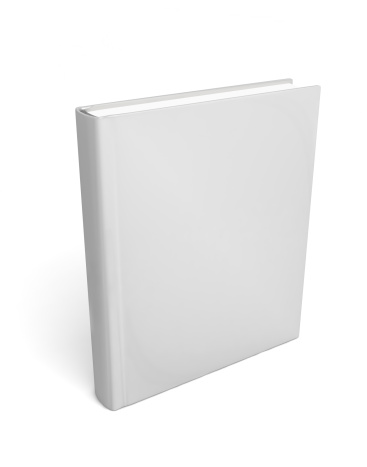 Empty book template on white background. 3d modeling and rendering. 
