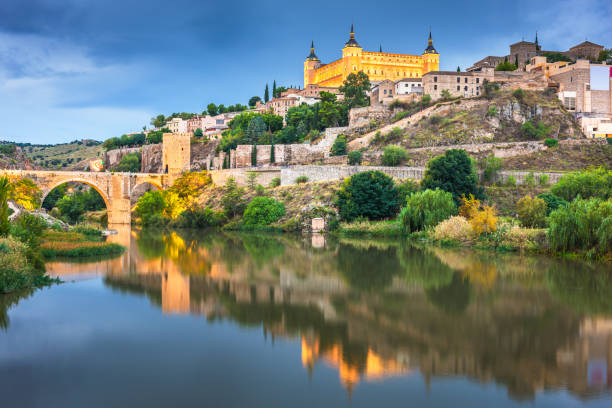 istock Toledo, Spain on the Tagus River at night 1176802914