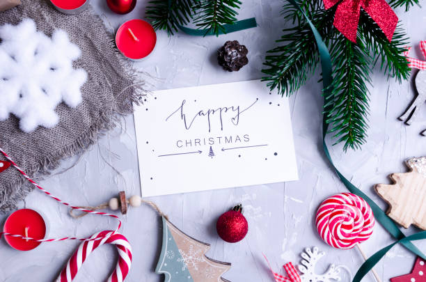 istock Christmas layout with toys, Christmas tree, tinsel and cocoa 1176805090