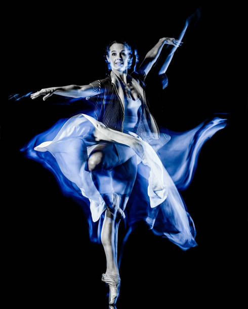 istock odern ballet dancer dancing woman isolated black bacground 1176806036