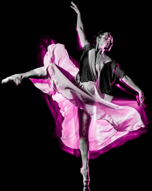 istock odern ballet dancer dancing woman isolated black bacground 1176806081