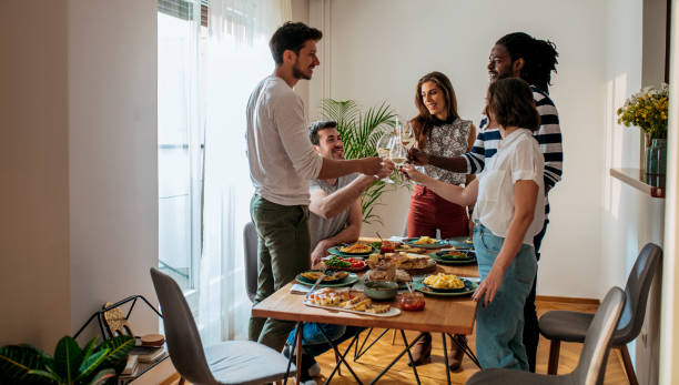 istock Friends Having Celebration at Home 1176808263