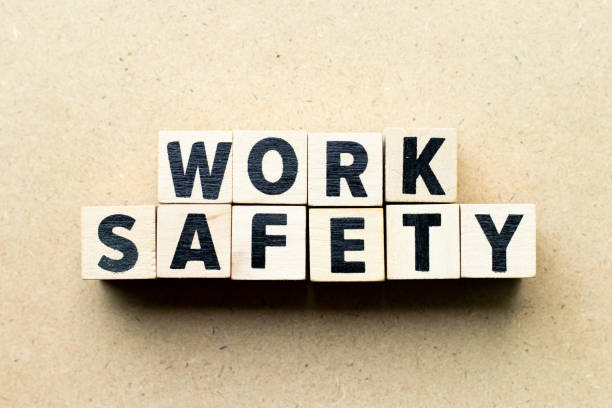 istock Letter block in word work safety on wood background 1176815170