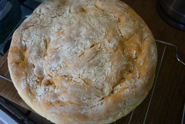 istock Fresh tasty soft bread, homemade cakes, white bread. 1176815390
