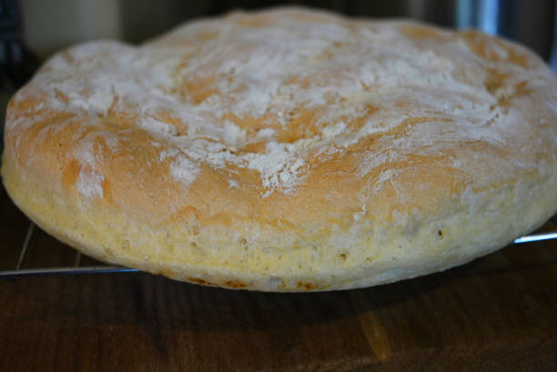 istock Fresh tasty soft bread, homemade cakes, white bread. 1176815402