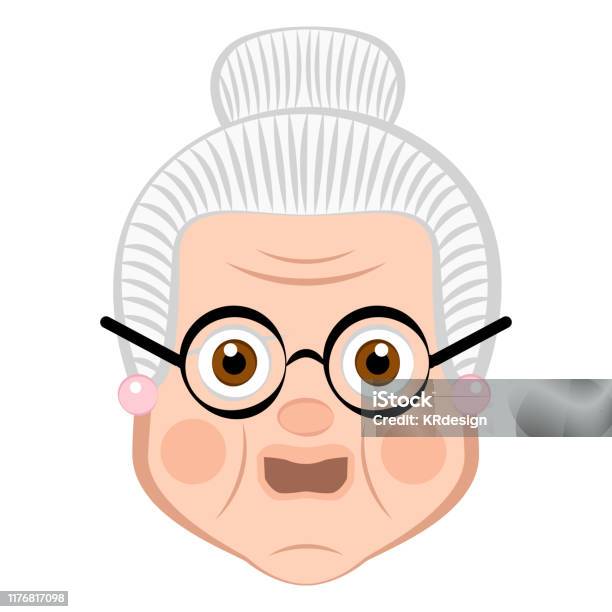 Avatar Of A Grandmother Cartoon Stock Illustration - Download Image Now -  Adult, Child, Clip Art - iStock