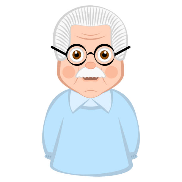 Isolated Grandfather Cartoon Stock Illustration - Download Image Now -  Adult, Child, Childhood - iStock
