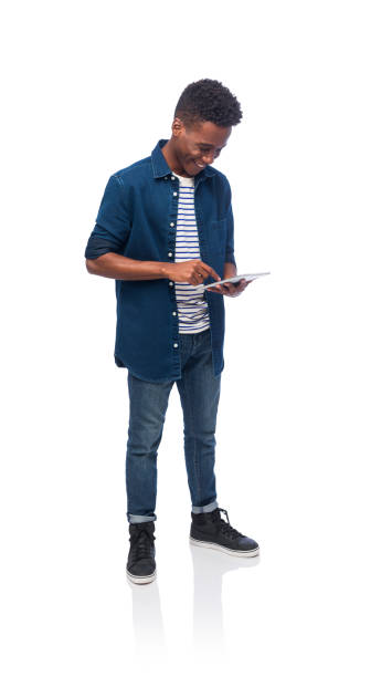 istock Casual young male with his tablet 1176817307