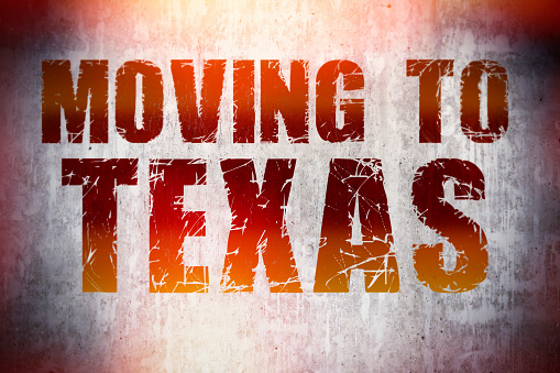 Moving To Texas Sign
