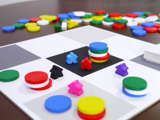istock leisure playing fun board game on wooden table top selected focus 1176819250
