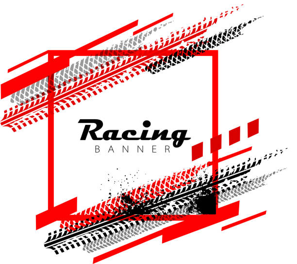opony kwadratowe - speed sports race track cycling vitality stock illustrations