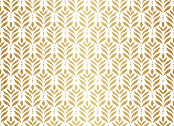 illustrations, cliparts, dessins animés et icônes de motif floral arabesque sans couture. contexte de style art déco. texture abstraite de fleur de vecteur. - mirrored pattern wallpaper pattern backgrounds seamless