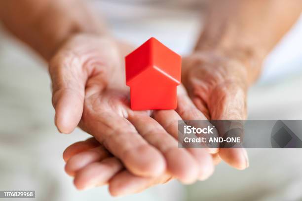 Elderly Woman And Her Property Stock Photo - Download Image Now - Senior Adult, House, Will - Legal Document