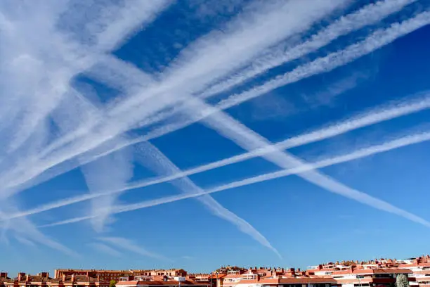 The chemtrail conspiracy theory is based on the erroneous belief that long-lasting condensation trails are "chemtrails" consisting of chemical or biological agents left in the sky by high-flying aircraft, sprayed for nefarious purposes undisclosed to the general public. Believers in this conspiracy theory say that while normal contrails dissipate relatively quickly, contrails that linger must contain additional substances