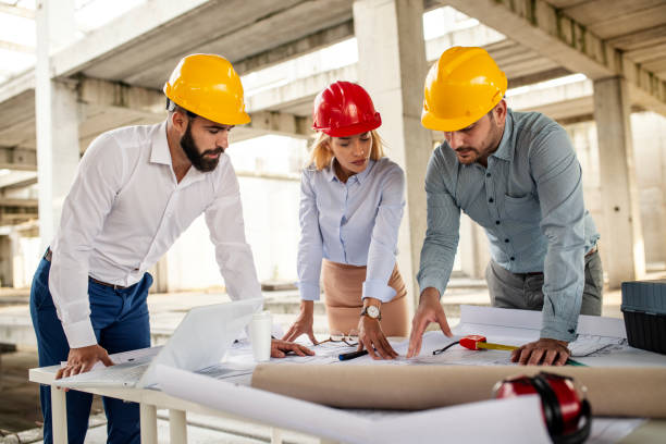 istock Group of engineering team had meeting at working site 1176837868