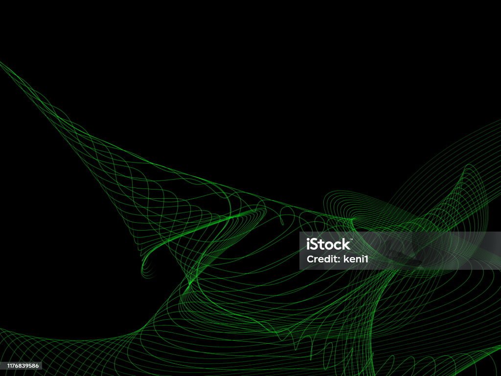 Green Net Scan Vector Green Net On Black Background Stock Illustration - Download Image Now ...