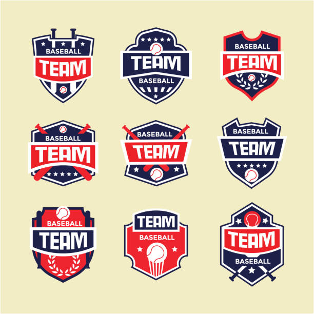 Modern Baseball Badge logo Design template Modern Baseball Badge logo Design template. Great for emblem sports team icon stock illustrations