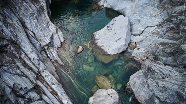 istock aerial valle verzasca emerald green water 1176841884