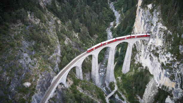 istock Swiss Landwasser viaduct in summertime 1176842249