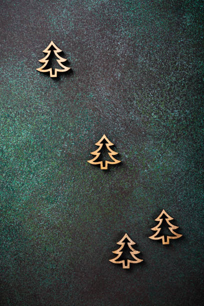 istock Festive background with wooden christmas tree 1176844690