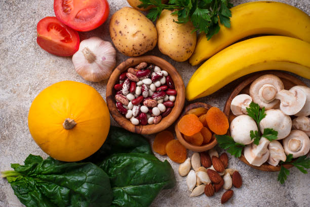 istock Products containing potassium. Healthy food concept 1176845733