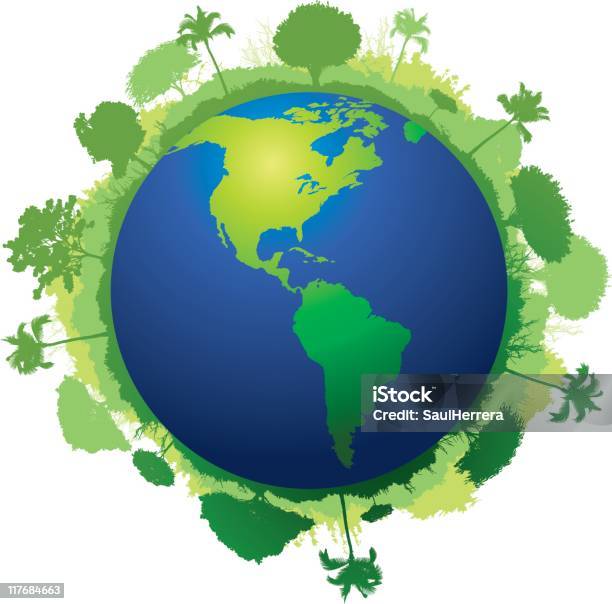 Afforest Icon Afforest World Stock Illustration - Download Image Now - Globe ...