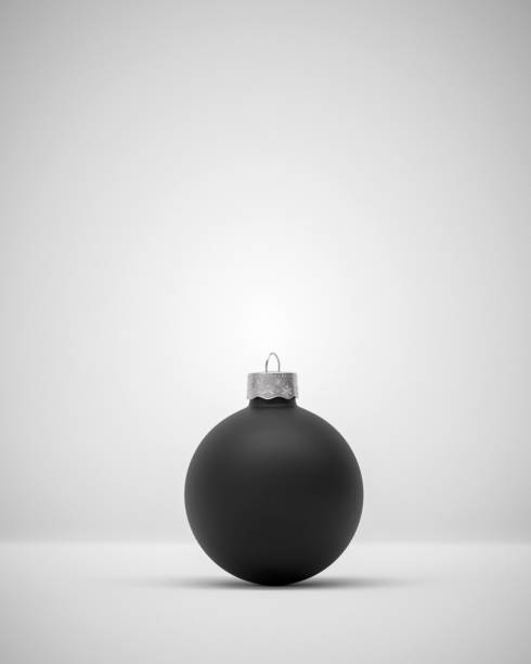 istock Matte black modern Christmas ball 1176847494