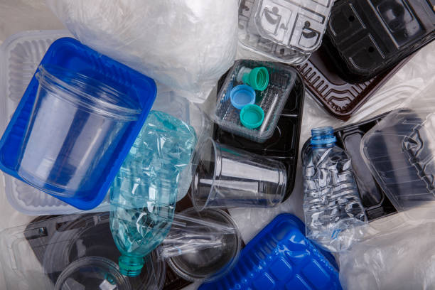 istock Plastic bottles and containers prepared for recycling. Waste management concept, environmental conservation. 1176847725