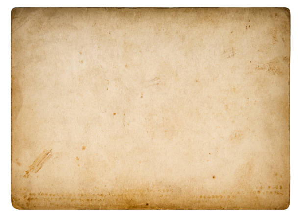 istock Used paper sheet Old cardboard stains vignette isolated 1176849685