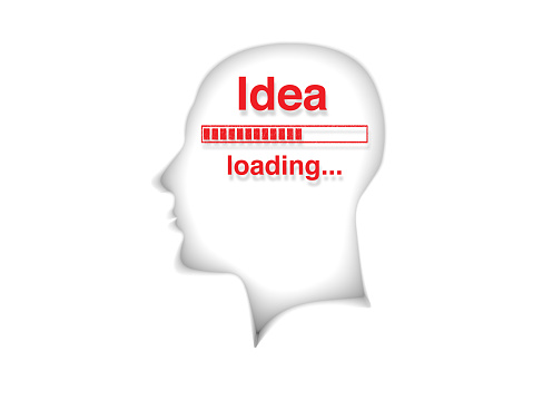 Ideas Concept Loading in Man Head