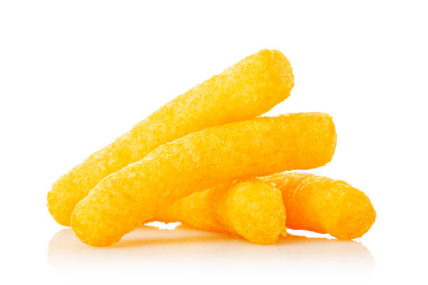 cheese puffs stock photo