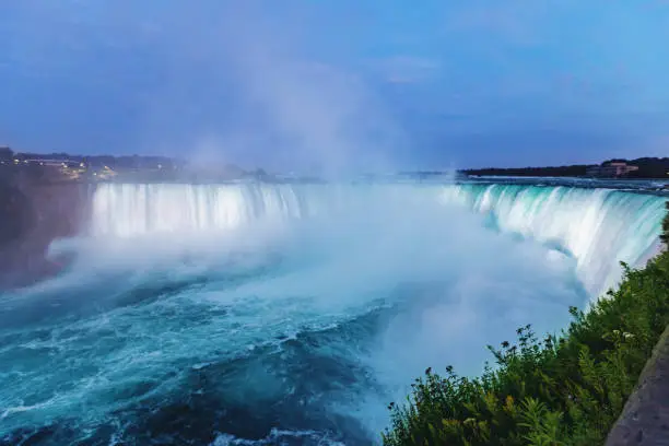 Photo of Niagara Falls at dusk