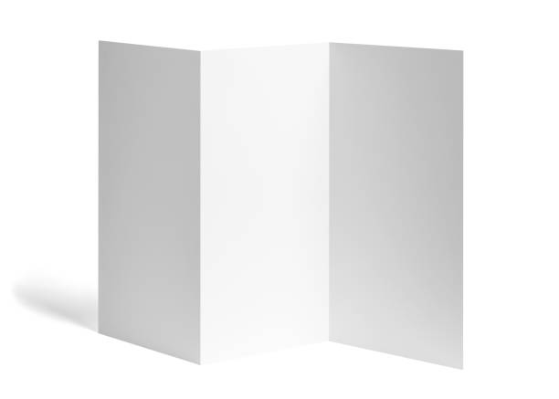 istock folded leaflet white blank paper template book desktop calendar 1176859153
