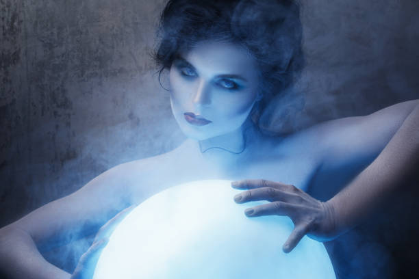 istock Woman with creative makeup and body-art 1176865812