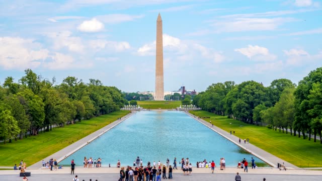Beautiful Washington Monument on the Reflecting Pool in Washington, DC