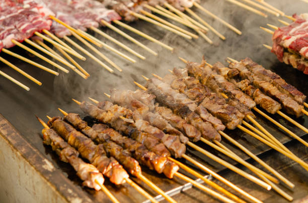 istock Cooking traditional oriental shish kebab 1176870159