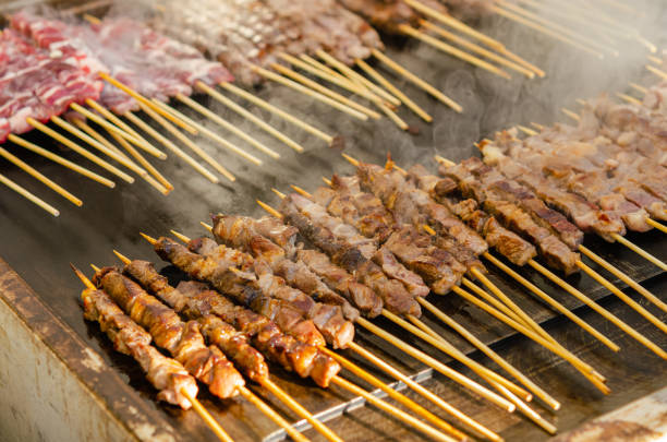 istock Cooking traditional oriental shish kebab 1176870163
